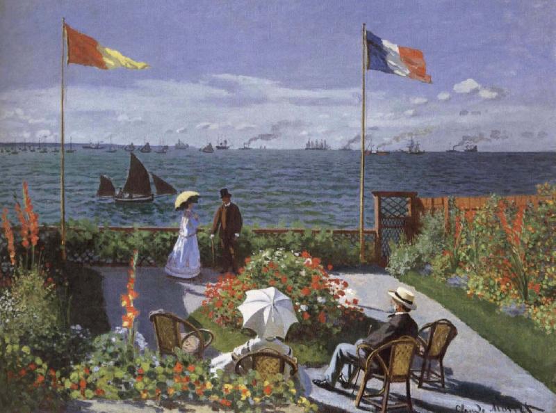 Claude Monet Terrace at Saint-Adresse Sweden oil painting art